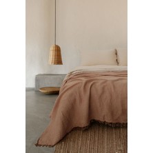 Barine Cocoon 4 Katlı Müslin Yatak Örtüsü Kavrulmuş Kayısı