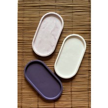 Vıvasto Dekoratif Oval Sunumluk Seti, Dekoratif Biblo Takı Tabağı, Saksılık,tütsülük,mumluk 3'lü Set