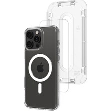 Spigen Apple iPhone 16 Pro Max Kılıf Ultra Hybrid Magfit + Glas.tr Ez Fit Slim Hd Kolay Kurulum Cam Ekran Koruyucu + Magsafe Özellikli Kılıf White - ACS08141