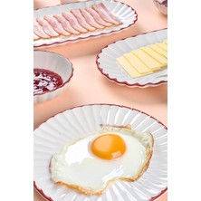 2 Kişilik Love Serisi Kahvaltı Takımı 8 Parça Kalp Desenli