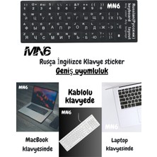 MN6 MR01 Rusça Klavye Sticker/Kaliteli Pvc-3 Adet/Rusça Ingilizce Klavye Etiketi-Rusça Pc Keyboard Sticker