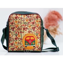 Hoodie Mouse Wosvos Figürlü Büyük Postacı Kol Çantası Etnik Bohem Style - Yesil