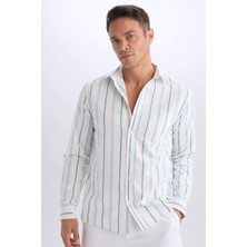 DeFacto %100 Pamuk Çizgili Gömlek D6101AX25SP