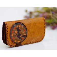 Hoodie Mouse Cadı Figürlü Büyük Cüzdan Etnik Bohem Retro Vintage Style - HARDAL