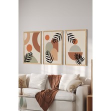 Artavessa 3 Parça Ahşap Çerçeve Görünümlü Mdf Tablo Seti - ERSYCRVSZ3SET21
