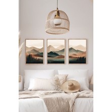 Artavessa Gerçek Ahşap Çerçeveli 3 Parça 3D Poster Tablo Seti - ERSY3SET18
