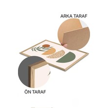 Artavessa 3 Parça Ahşap Çerçeve Görünümlü Mdf Tablo Seti - ERSYCRVSZ3SET25
