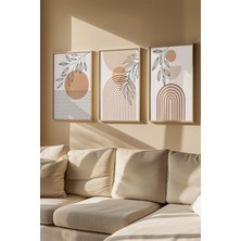 Artavessa Gerçek Ahşap Çerçeveli 3 Parça 3D Poster Tablo Seti - 3DARTSOHOSET129
