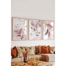 Artavessa 3 Parça Gerçek Ahşap Çerçeveli Tablo Seti - ARTSYCERCEVE14