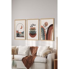 Artavessa 3 Parça Ahşap Çerçeve Görünümlü Mdf Tablo Seti - ERSYCRVSZ3SET9