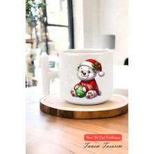 Tanem Yeni Yıl Yılbaşı Noel Tasarımlı T Kulp Seramik Kupa 3