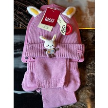 Kitti Bere Atkı Eldiven Takımı  0-18 Ay Peluş Tavşan