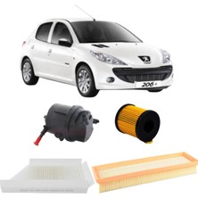 Eurorepar Peugeot 206 1.4 Hdı Periyodik Bakım Filtre Seti 4'lü