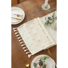 Bufidik Ponpon Dokulu Püsküllü Runner 40 x 140  cm