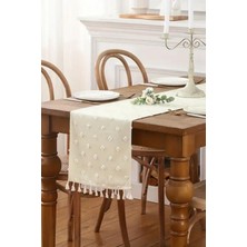 Bufidik Ponpon Dokulu Püsküllü Runner 40 x 140  cm