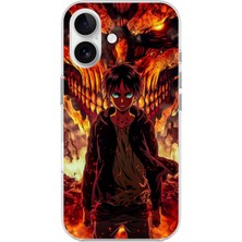 Dali Design Apple iPhone 16 Plus Uyumlu Şeffaf Kılıf Attack On Titan Tasarımlı 3