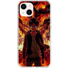 Dali Design Apple iPhone 15 Uyumlu Şeffaf Kılıf Attack On Titan Tasarımlı 3