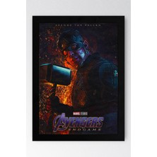 Avengers Çerçeveli Tablo - Kaptan Amerika Yenilmezler Marvel Poster Tablo