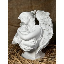 Melek Kanatlı Anne ve Bebek Biblo - Ev ve Ofis Için Dekoratif Biblo