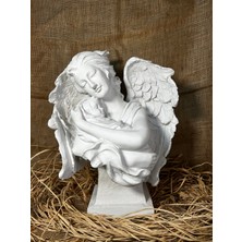 Melek Kanatlı Anne ve Bebek Biblo - Ev ve Ofis Için Dekoratif Biblo