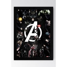 Avengers Çerçeveli Tablo - Yenilmezler Marvel Poster Tablo