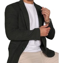 Açık Kahverengi Petek Dokulu Erkek Blazer Spor Ceket