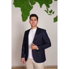 Açık Kahverengi Petek Dokulu Erkek Blazer Spor Ceket