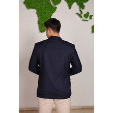 Açık Kahverengi Petek Dokulu Erkek Blazer Spor Ceket