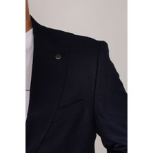 Açık Kahverengi Petek Dokulu Erkek Blazer Spor Ceket