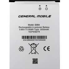 Tkgz Genaral Mobile Gm 6 Uyumlu Batarya Pil Sıfır