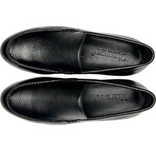 Trust Shoes Siyah Geyik Derisi Casual Ayakkabı