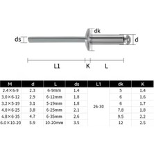 Sarcon Pop Perçin - 100 Adet - 3 x 15