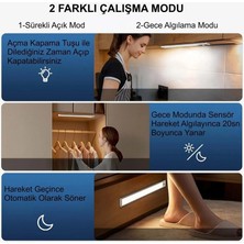 Yenilzd Gece Lambası Ledli 3 Renk Kısılabilir USB Şarjlı Sensörlü Alüminyum 40CM   Mutfak Dolap Tezgahları Içinde Kullanılabilir.