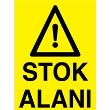 1Beyaz Reklam Stok Alanı Uyarı Tabelası - 20x30 Alüminyum Kompozit Panel - İRD1