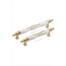 DKSDİZAYN DKS Dizayn Gold Osmanlı 128 mm Polimer Mutfak Dolap Çekmece Kulbu Modern Stil ile Dayanıklı