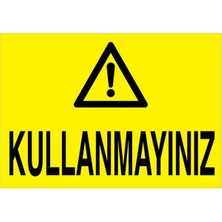 1Beyaz Reklam Kullanmayınız Uyarı Tabelası - 50 x 70 Alüminyum Kompozit Panel - BAAY55