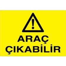 1Beyaz Reklam Araç Çıkabilir Uyarı Tabelası - 50x70 Alüminyum Kompozit Panel - ŞA5