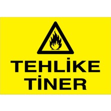 1Beyaz Reklam Tehlike Tiner Uyarı Tabelası - 70 x 100 Foreks - Yp1