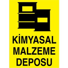 1Beyaz Reklam Kimsayasl Malzeme Deposu Uyarı Tabelası - 50x70 Foreks - KM4