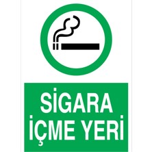 1Beyaz Reklam Sigara İçme Yeri Uyarı Tabelası - 50x70 Foreks - SİG26