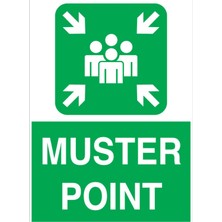 1Beyaz Reklam Muster Point Uyarı Tabelası - 35x50 Alüminyum Kompozit Panel - ED6