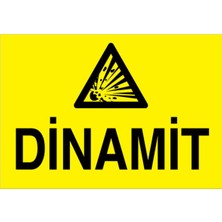 1Beyaz Reklam Dinamit Uyarı Tabelası - 20 x 30 Alüminyum Kompozit Panel - Pm4