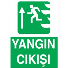 1Beyaz Reklam Yangın Çıkışı Uyarı Tabelası - 50x70 Foreks - AÇ10