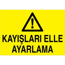 1Beyaz Reklam Kayışları Elle Ayarlama Uyarı Tabelası - 50x70 Foreks - M80
