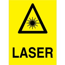 1Beyaz Reklam Laser Uyarı Tabelası - 50x70 Foreks - İL9