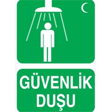 1Beyaz Reklam Güvenlik Duşu Uyarı Tabelası - 20x30 Foreks - GVD5