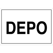 1Beyaz Reklam Depo Uyarı Tabelası - 70x100 Foreks - KSM4