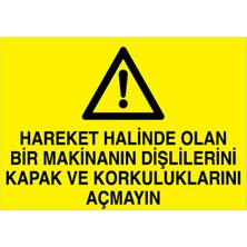 1Beyaz Reklam Hareket Halinde Olan Uyarı Tabelası - 20 x 30 Foreks - M91