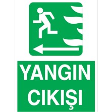 1Beyaz Reklam Yangın Çıkışı Uyarı Tabelası - 70 x 100 Foreks - Aç12