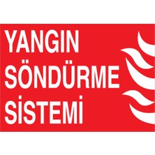 1Beyaz Reklam Yangın Söndürme Sistemi Uyarı Tabelası - 20x30 Foreks - Y6